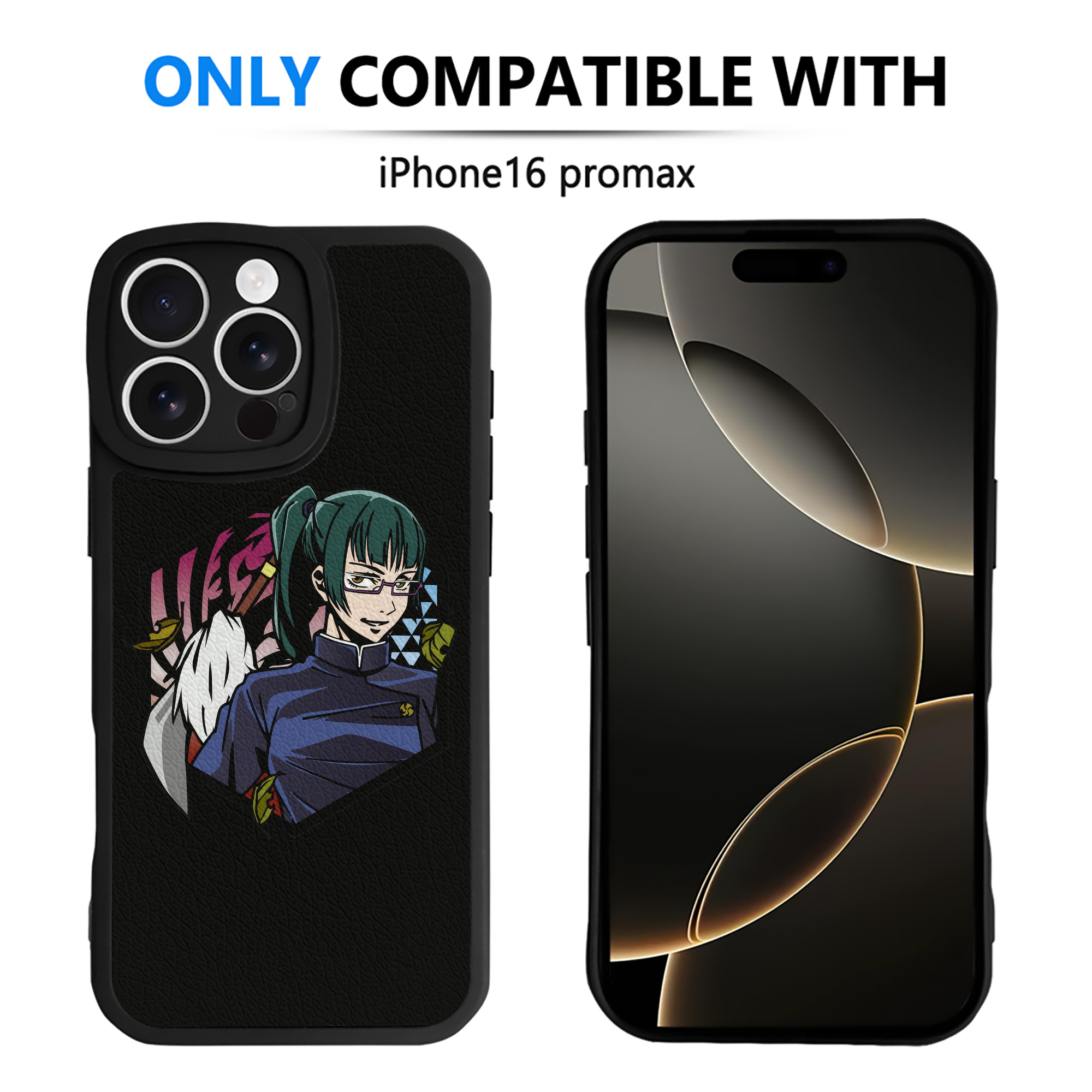 （画像用） 呪術廻戦 Jujutsu Kaisen 【iPhone 16シリーズ対応】シリコンスマホケース（レザー調） 材質：シリコン